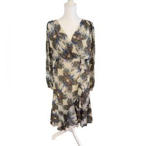 12th Street Cynthia Vincent Abstract Floral Dressruffles Size Medium
